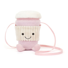 Jellycat Bag Amuseables Coffee-To-Go Pink 22cm