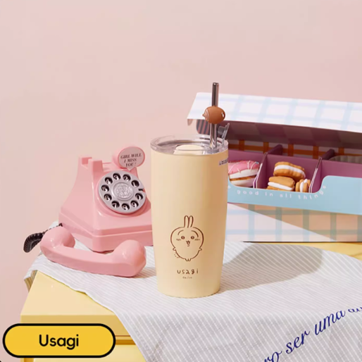 Chiikawa | Straw Steel Thermos