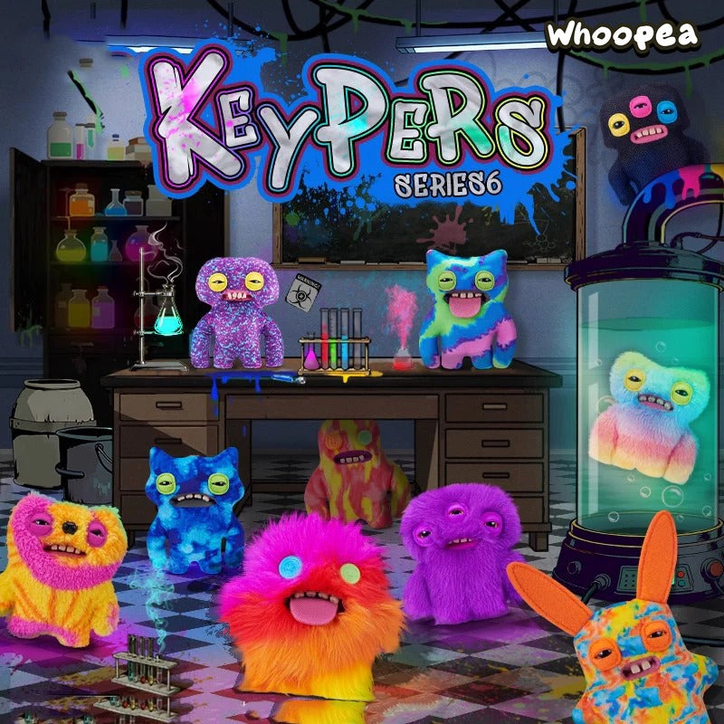 Fuggler Funny Ugly Monster Keypers V6 Series Plush Key Chain Dolls, Blind Box