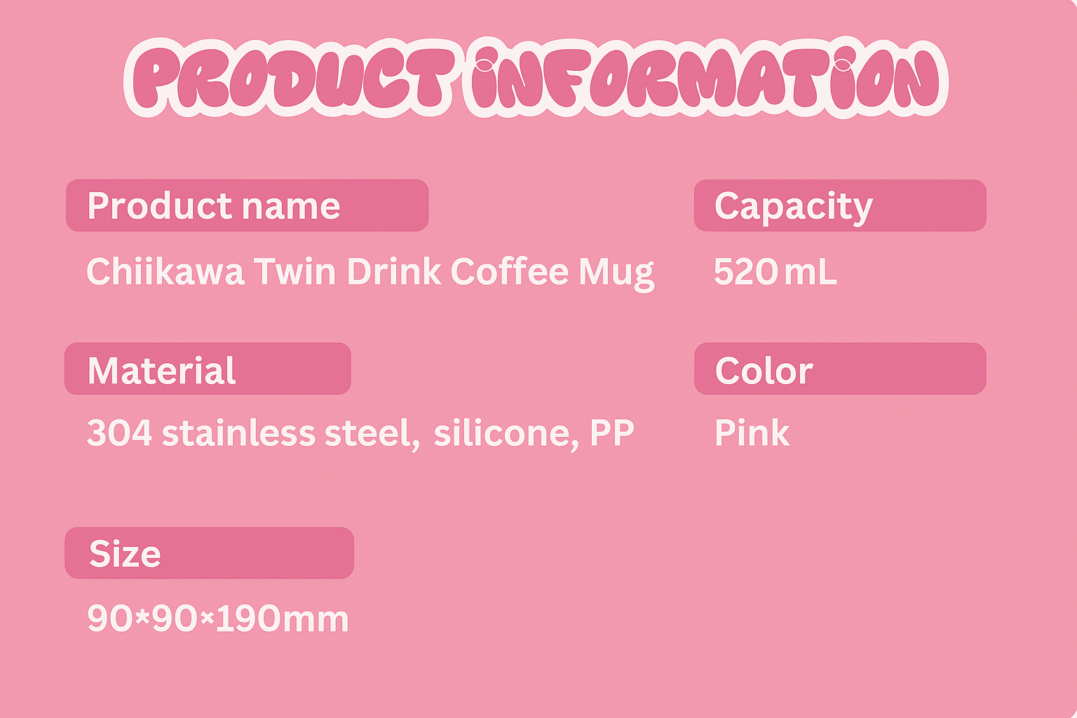 Chiikawa | Twin Drink Coffee Thermos