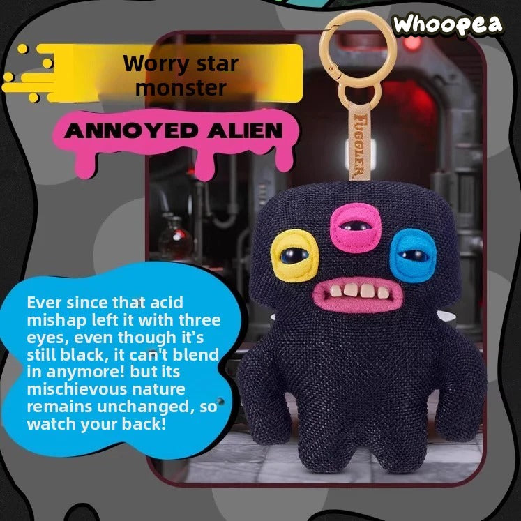 Fuggler Funny Ugly Monster Keypers V6 Series Plush Key Chain Dolls, Blind Box