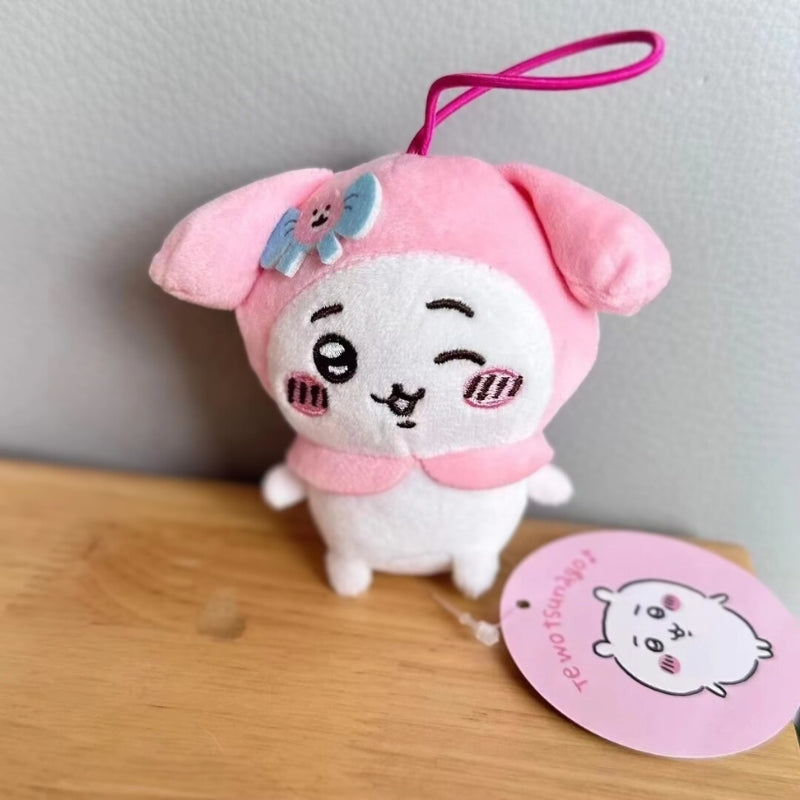 Chiikawa Sanrio Collab Plush Keychain