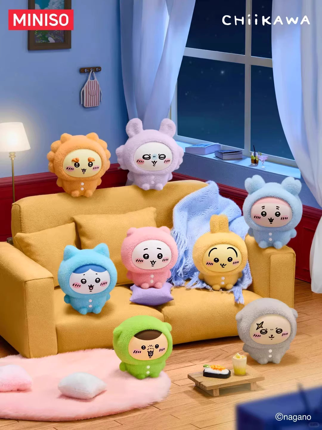 Chiikawa | Pajama Party Sitting in a Row | Blind Box
